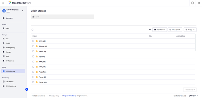 Origin Storage Management